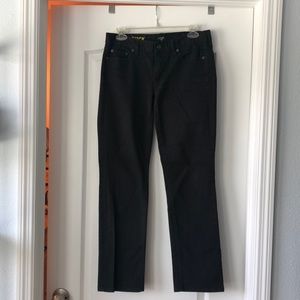 J Crew Black 8” Stretchy Matchstick Jeans